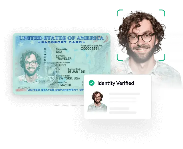 Digitial identity verification with face authentication and ID checks