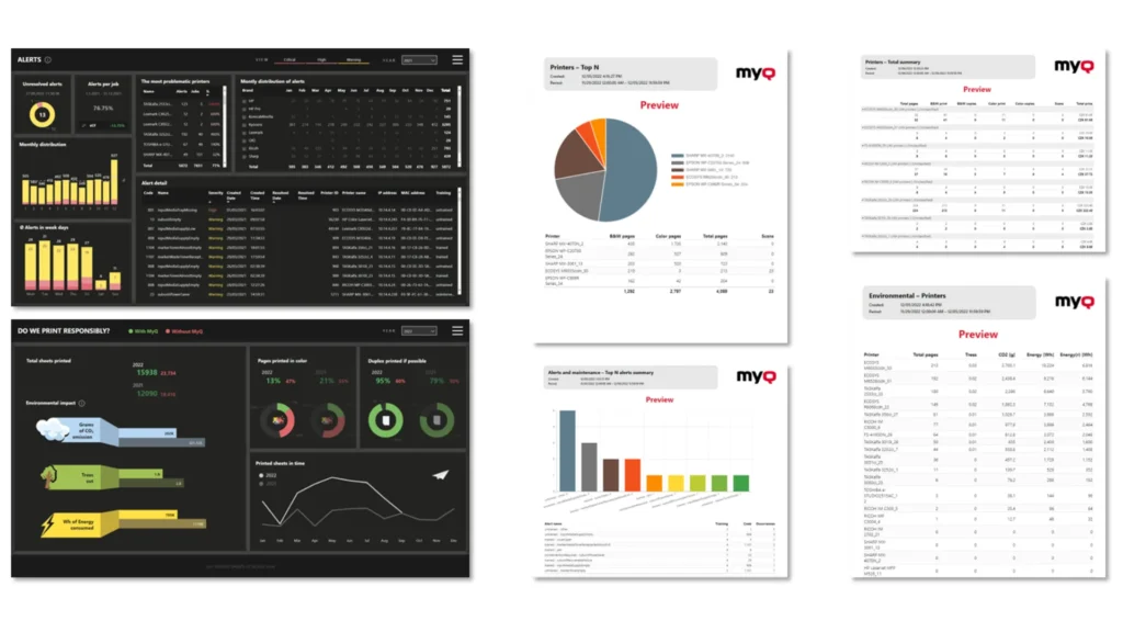 Dashboard of MyQ