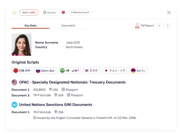 Sanction scanner